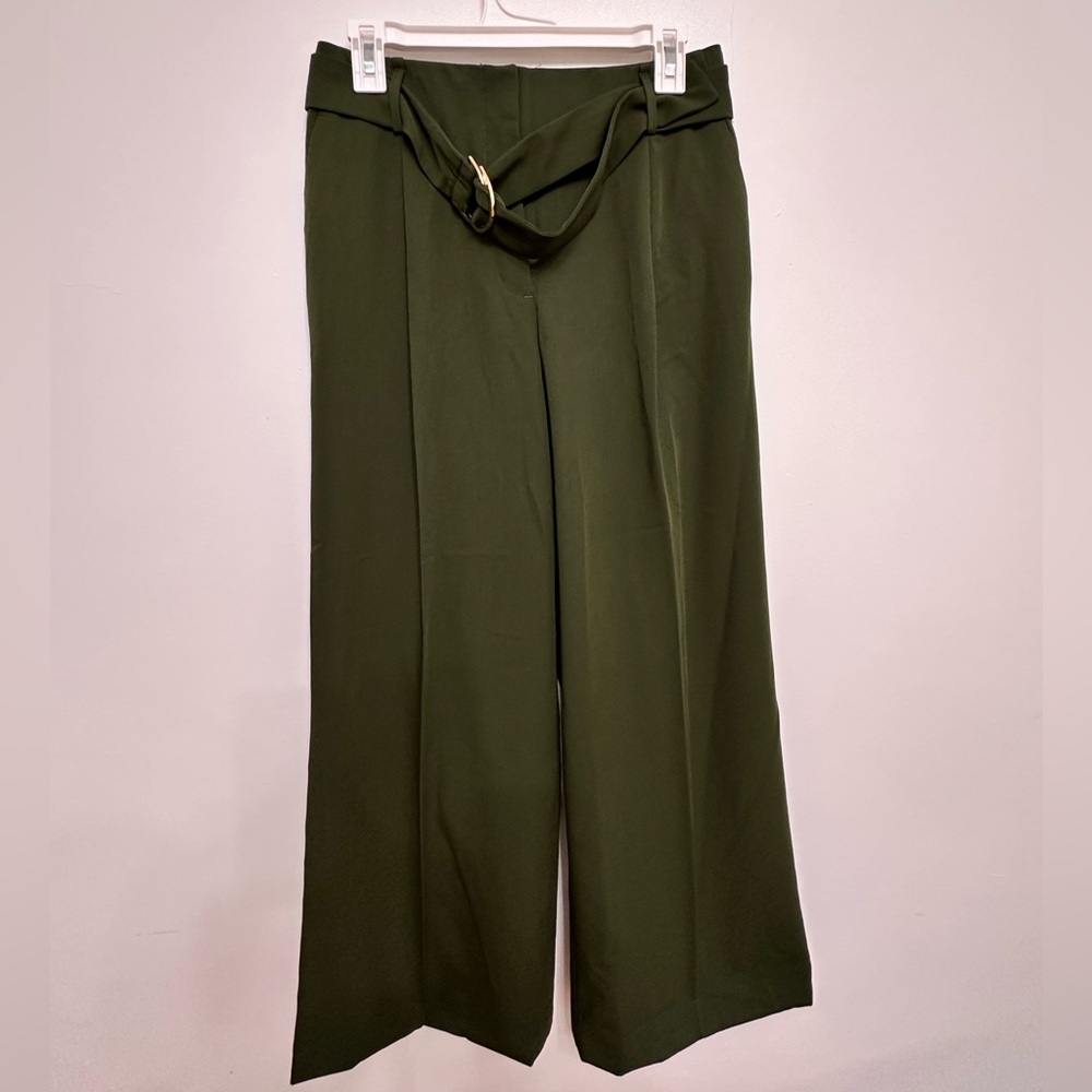 Ann Taylor Olive Wide Leg Trousers